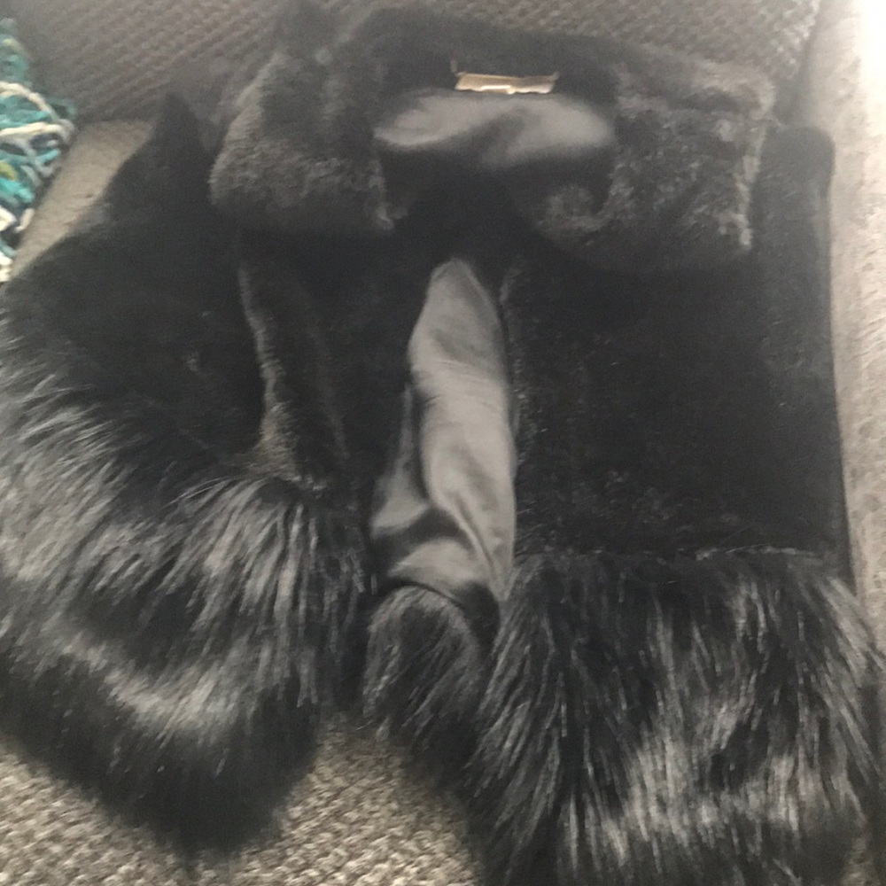 Michael Kors faux fur black vest
